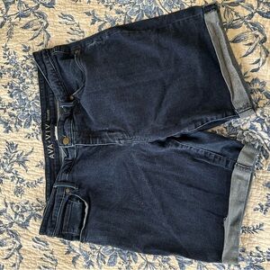 Ava & Viv Dark Wash Bermuda Shorts